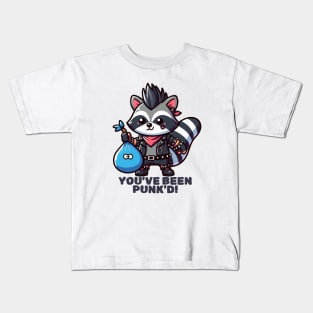 Punk Rock Raccoon Prank Kids T-Shirt